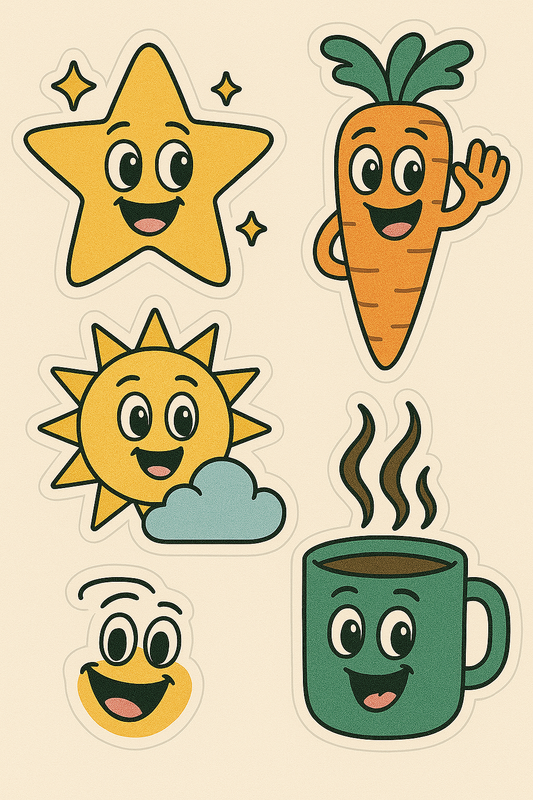 6 Stickers – Mini Moments - Custom Sticker Pack